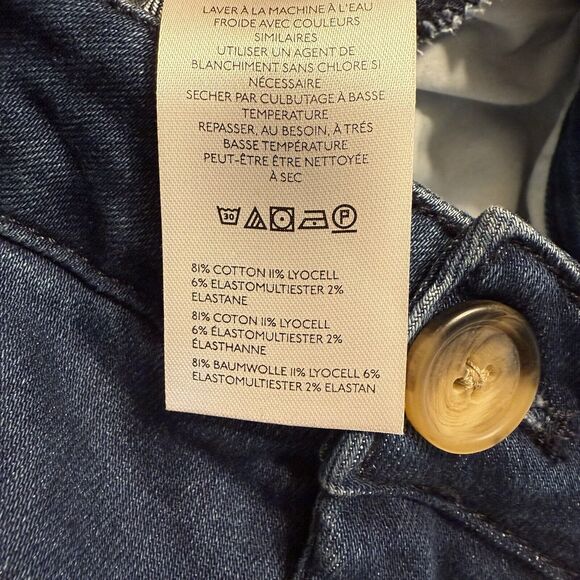 Anthropologie Pilcro Wharfside Jeans Women’s 32 Blue High Waist Wide Leg Cropped - Picture 11 of 16